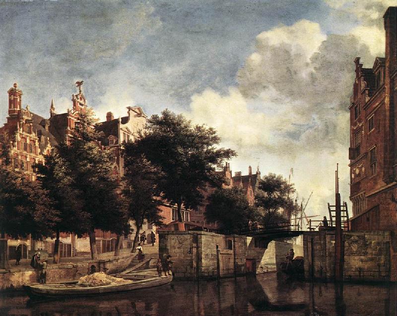 HEYDEN, Jan van der Amsterdam, Dam Square with the Town Hall and the Nieuwe Kerk s china oil painting image